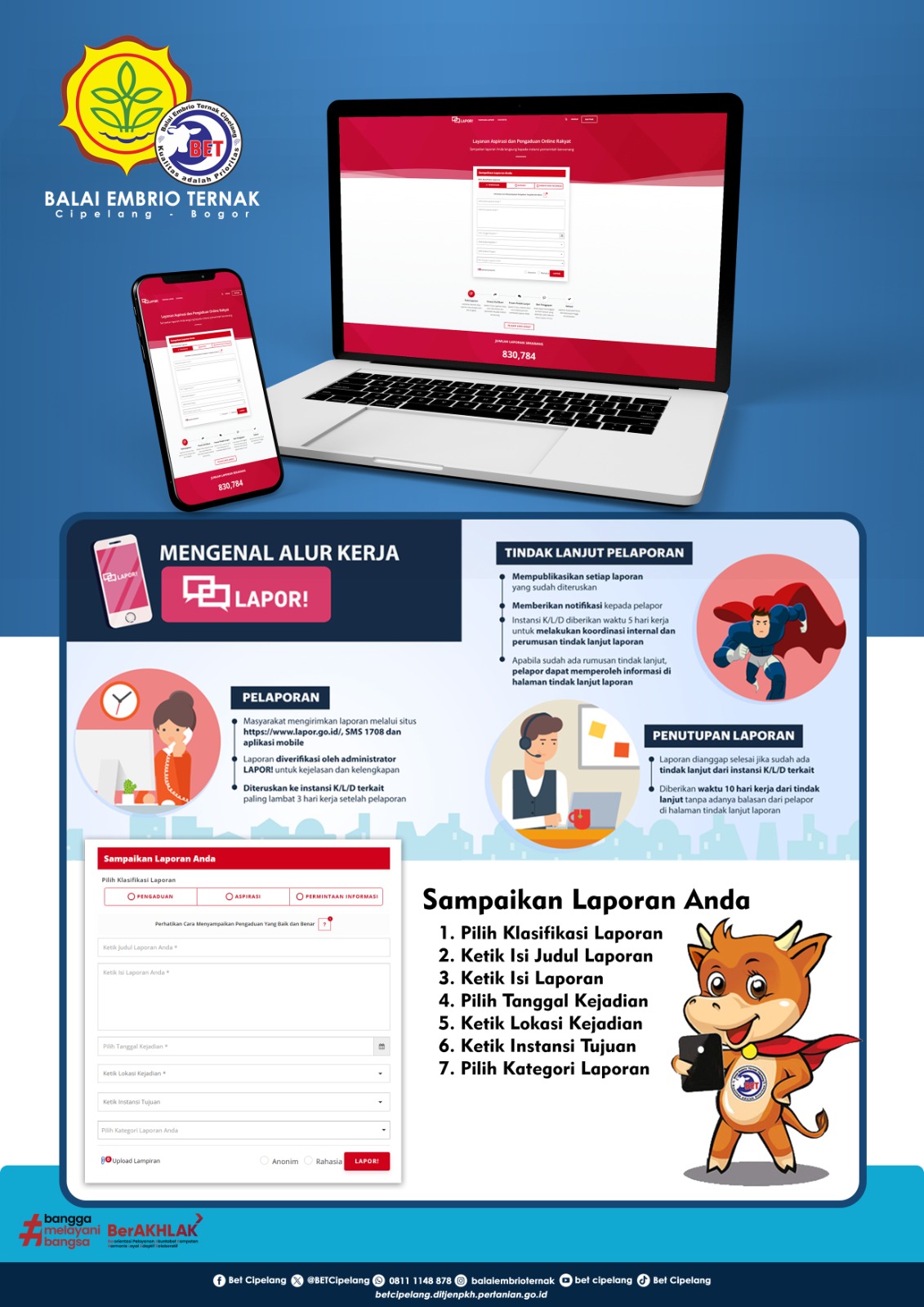 Prosedur pengaduan melalui LAPOR