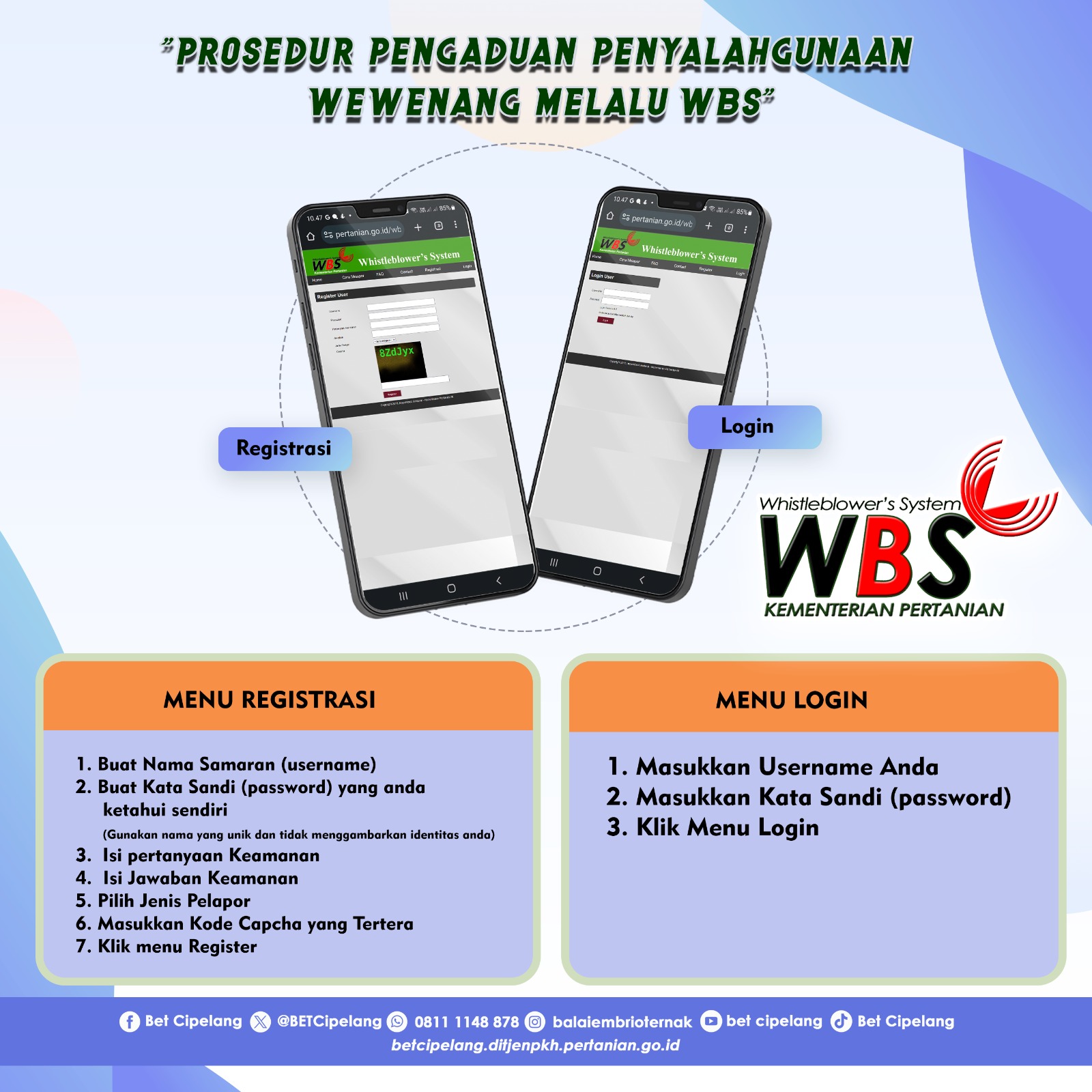 Prosedur pengaduan melalui WBS